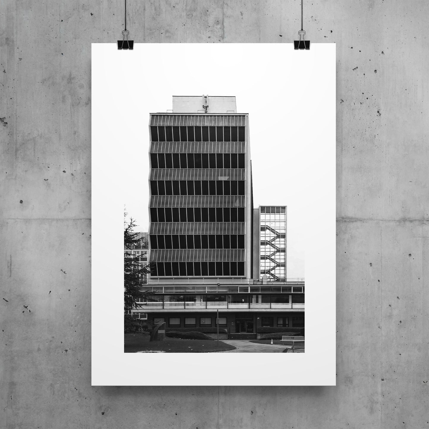 PRINT: Renold Building - Exterior with staircase
