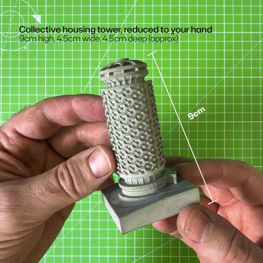 Romanita Collective Housing Tower, Chișinău – Miniature Concrete Model