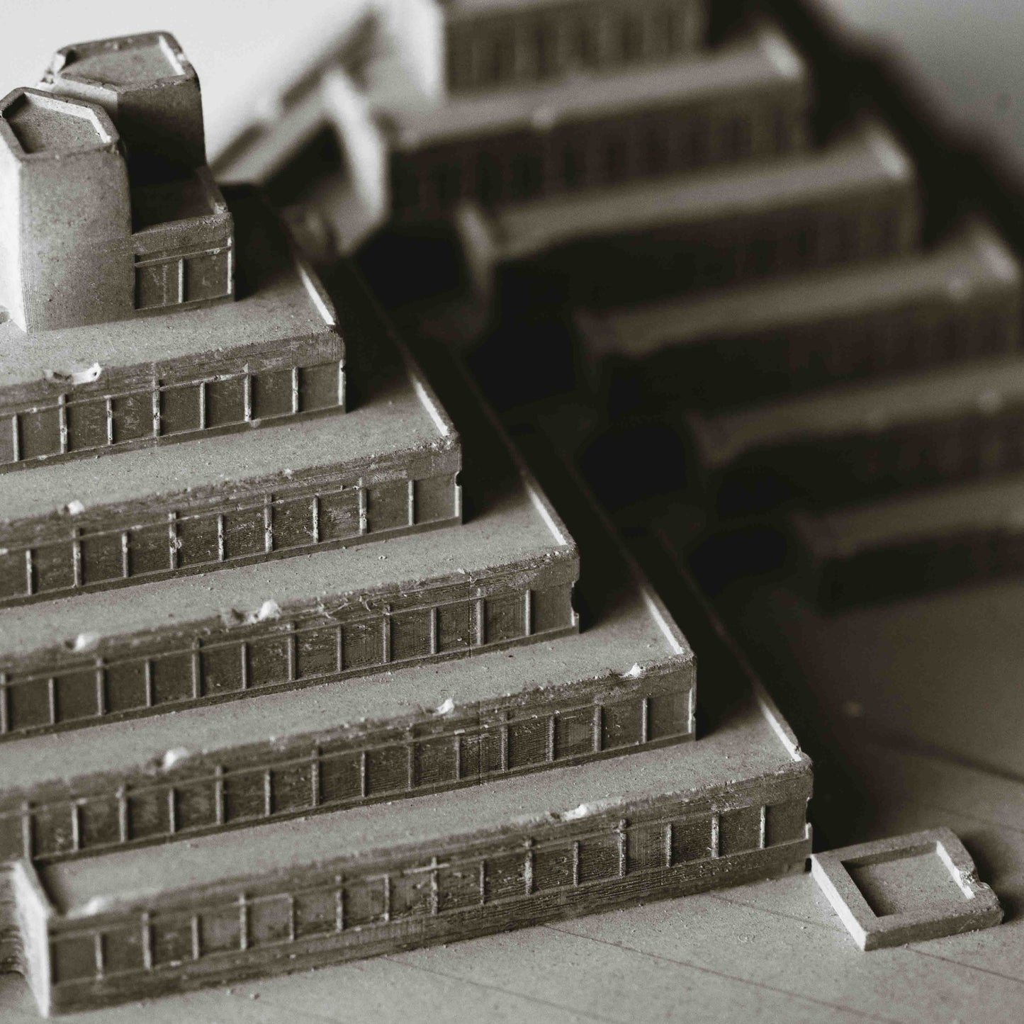UEA Ziggurats – Miniature Concrete Model