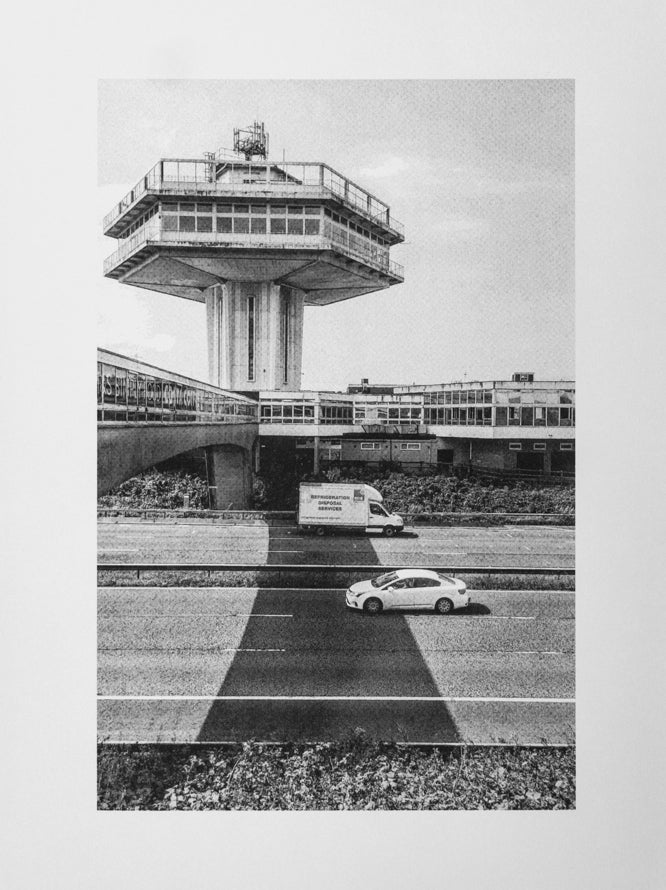 Forton Services Brutalist Risograph Photo Print