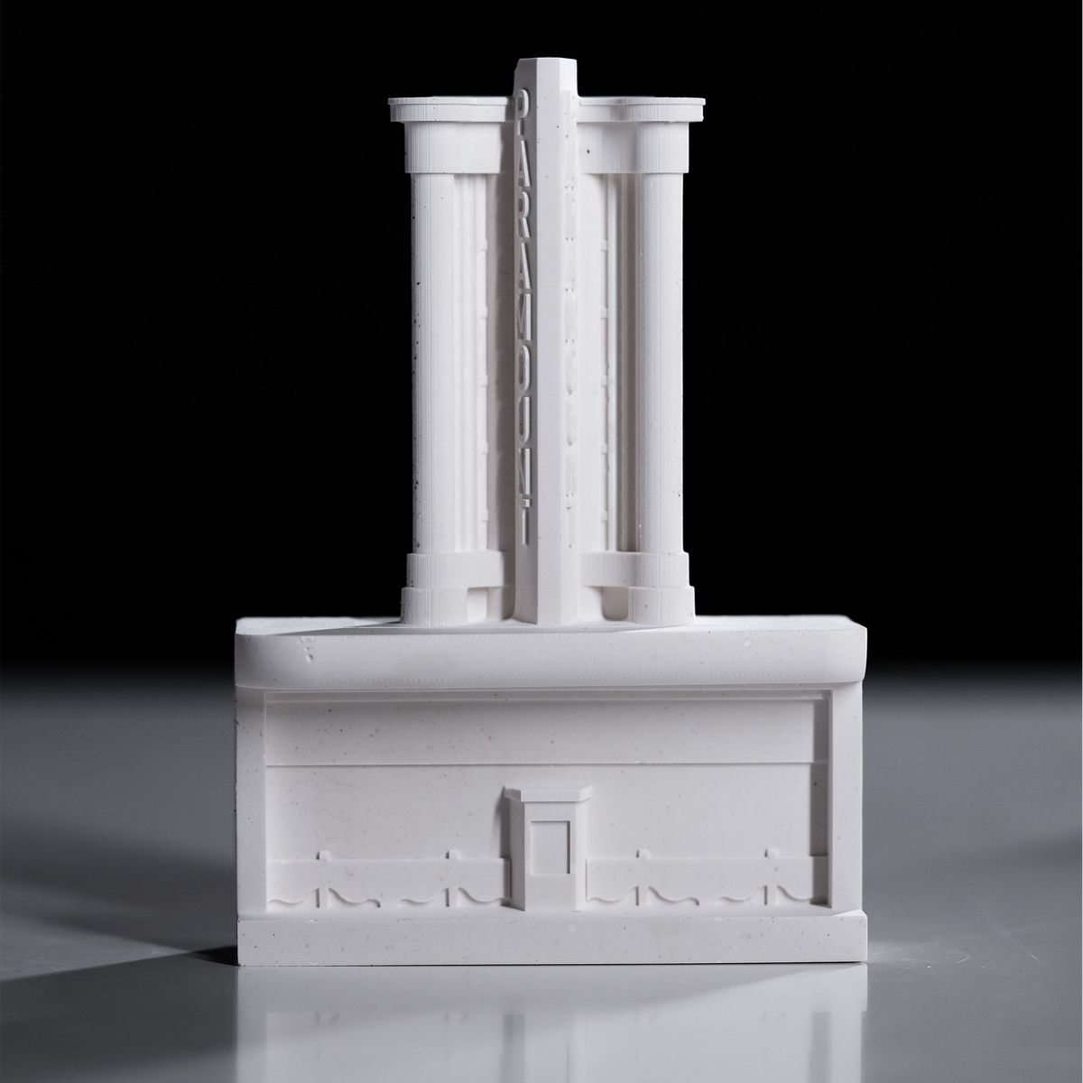 cast model of the entrance to the original Paramount theatre in Birmingham