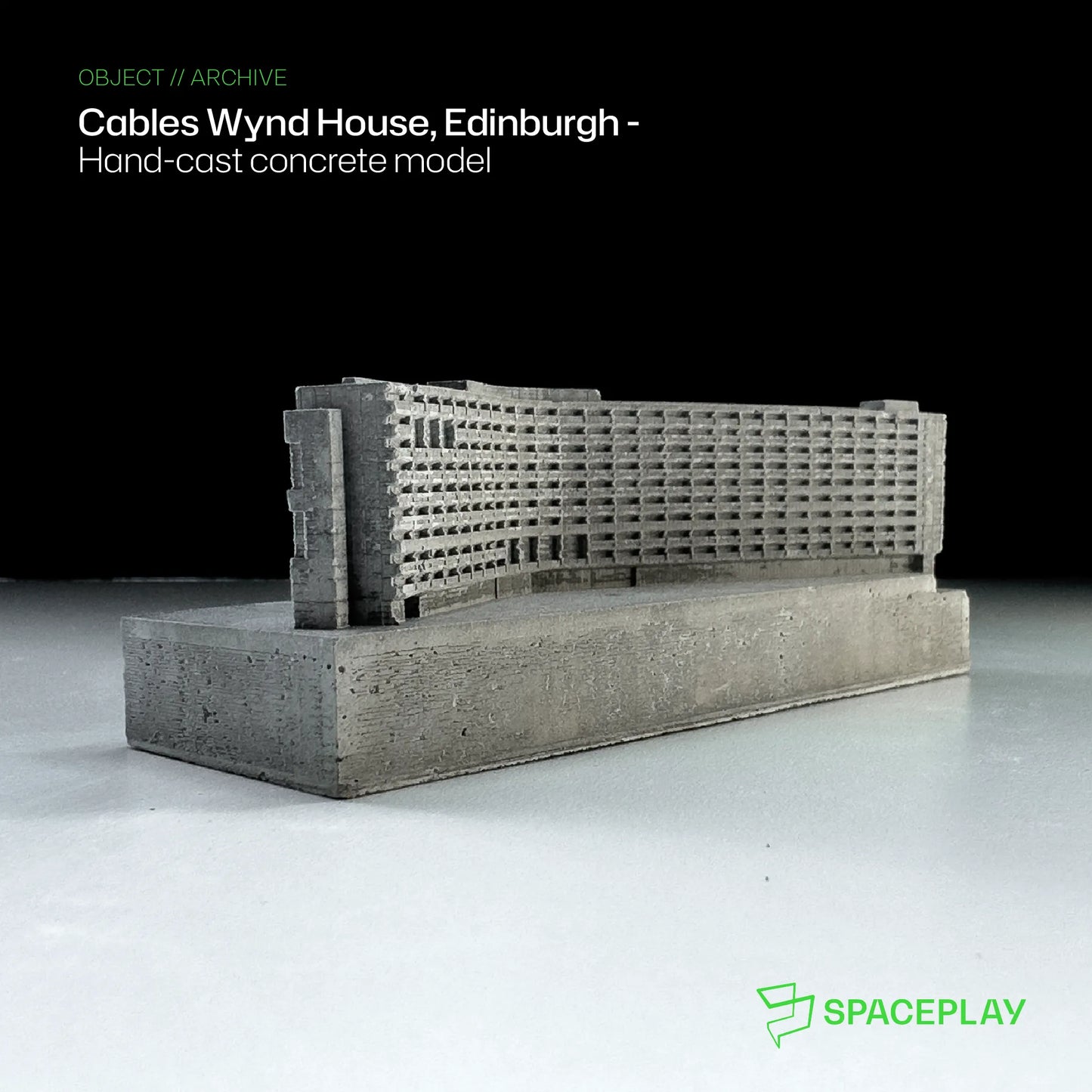 Cables Wynd House – Miniature Concrete Model