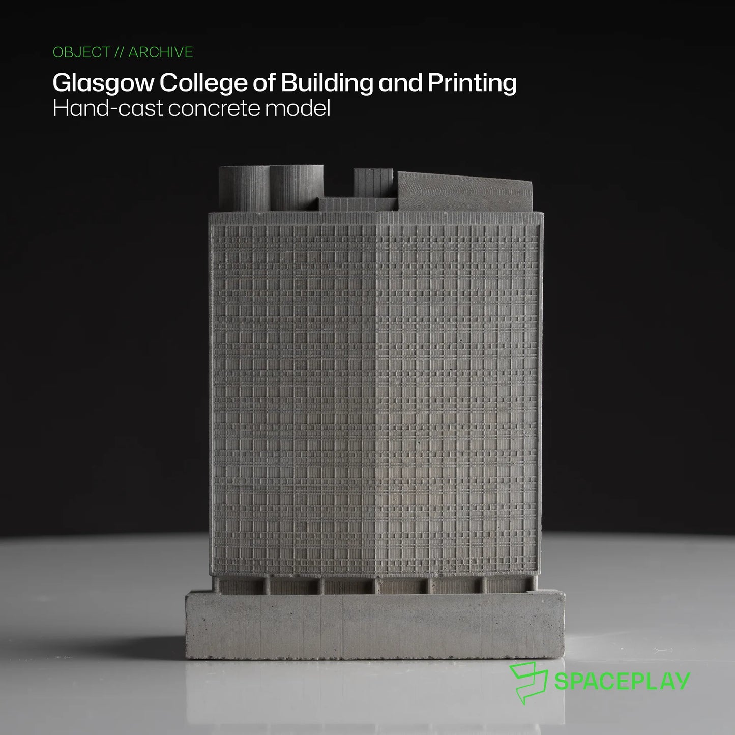 Glasgow College of Building and Printing – Miniature Concrete Model