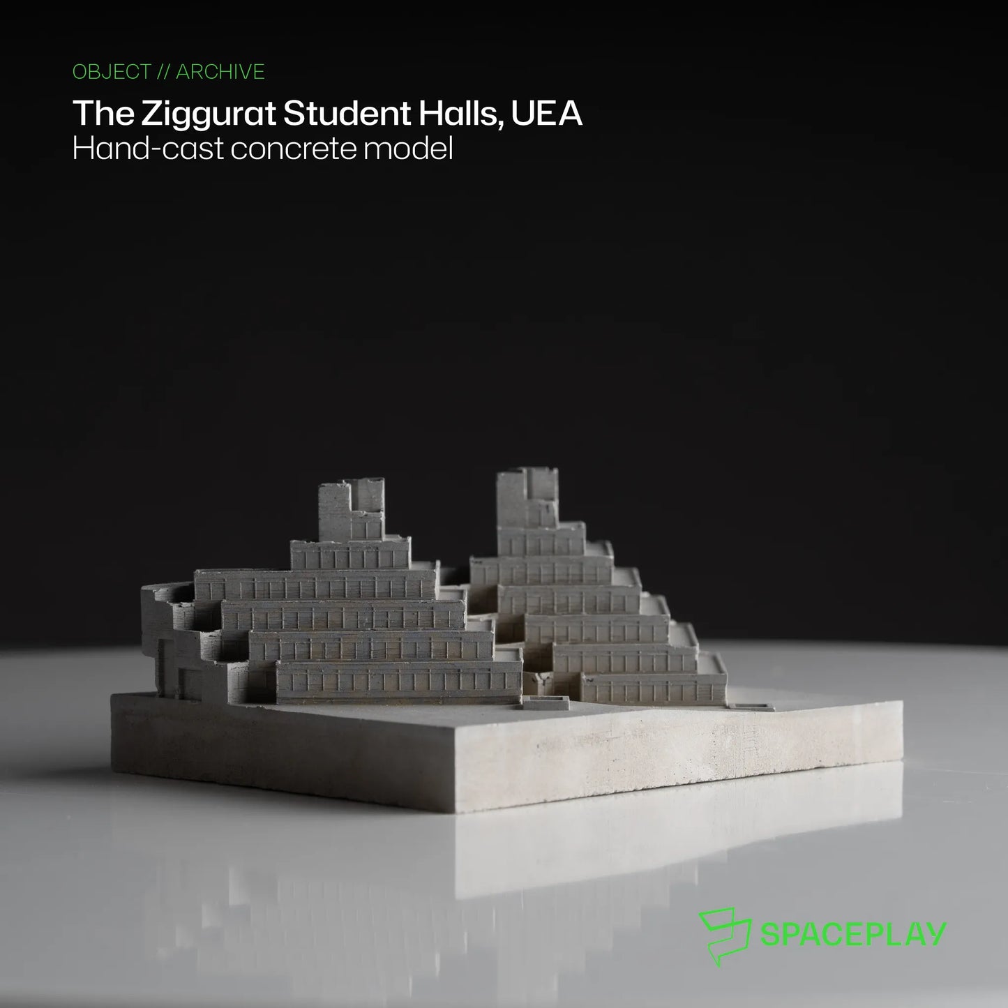UEA Ziggurats, Norwich – Miniature Concrete Model