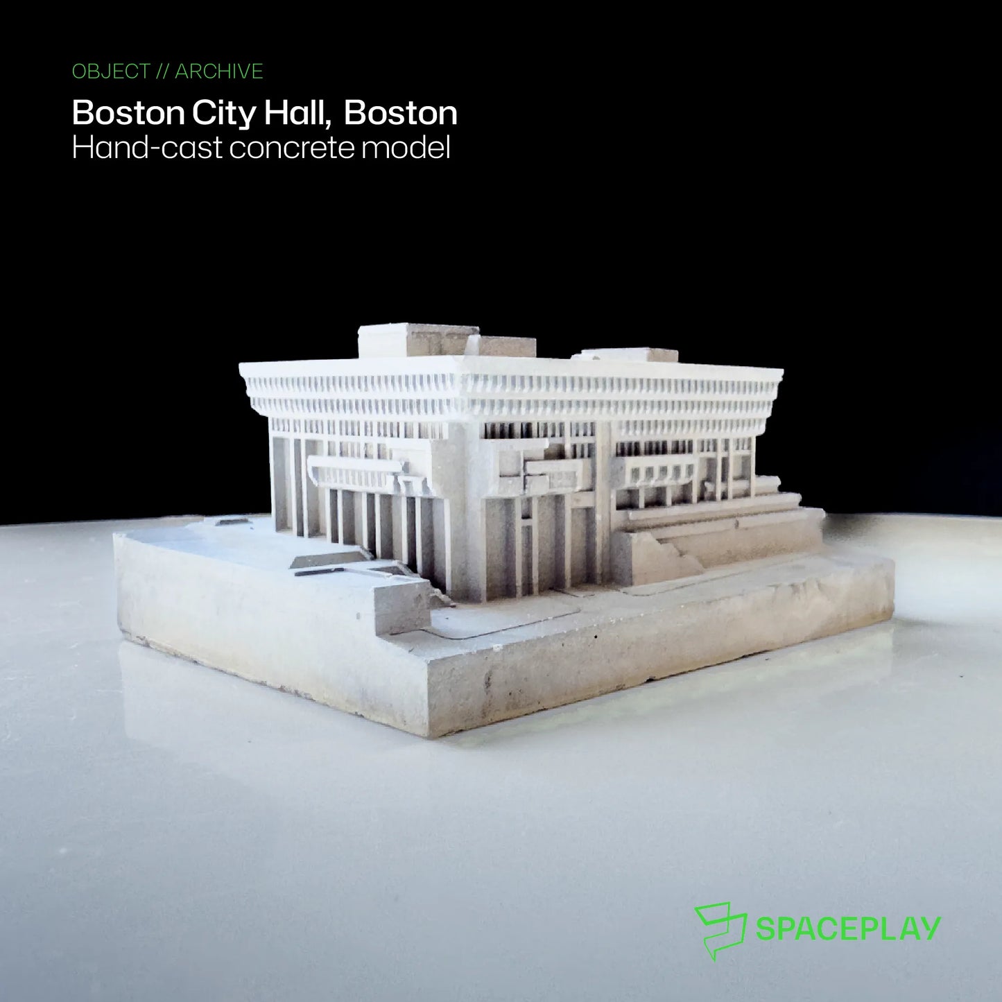 Boston City Hall - Miniature Concrete Model