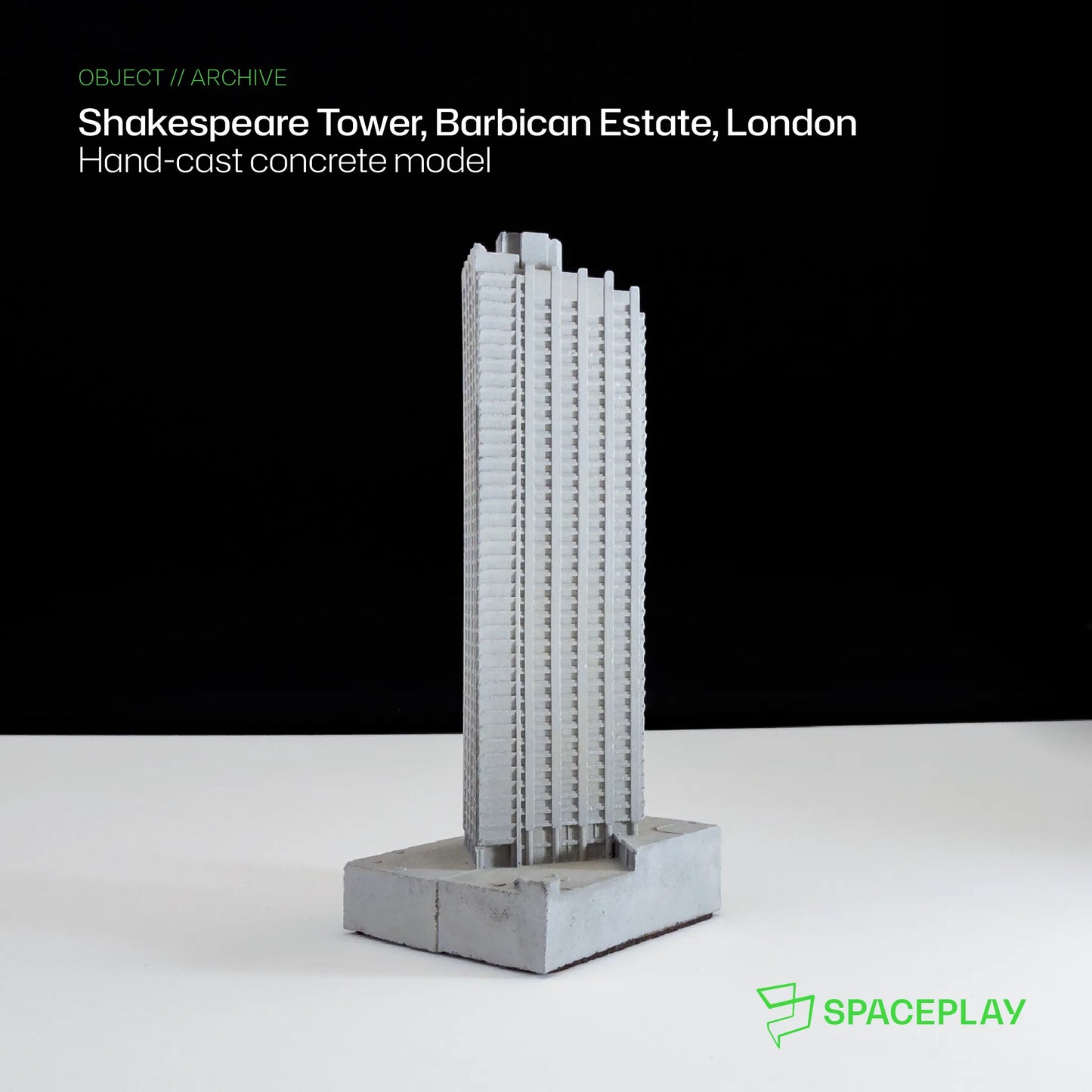 Shakespeare Tower, Barbican Estate - Miniature Concrete Model
