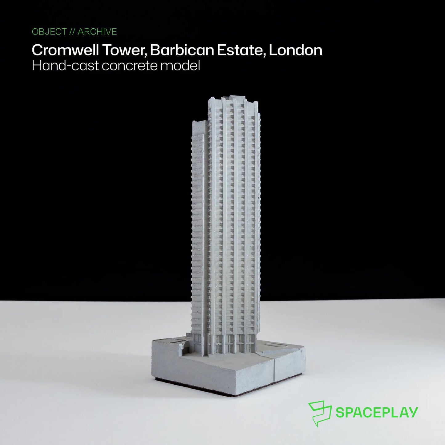 Cromwell Tower, Barbican Estate – Miniature Concrete Model