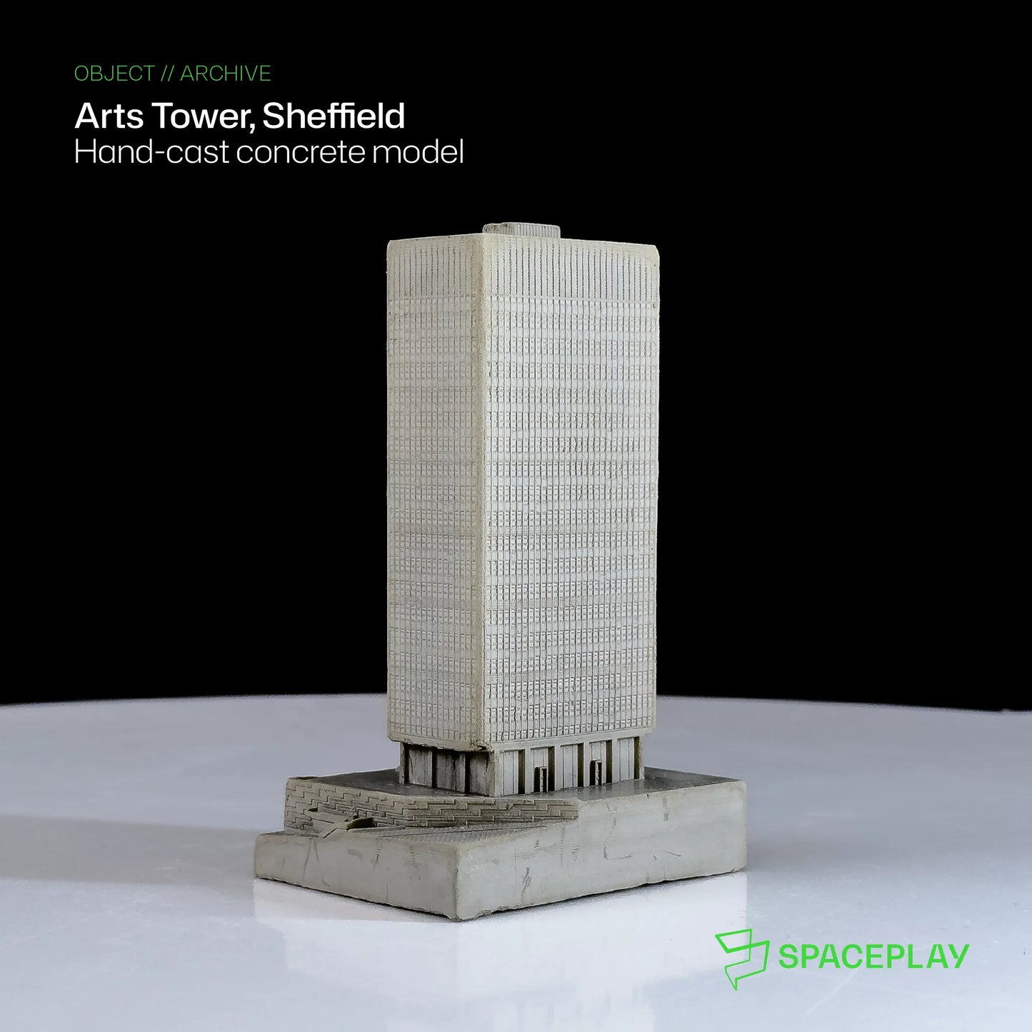Arts Tower, Sheffield – Miniature Concrete Model