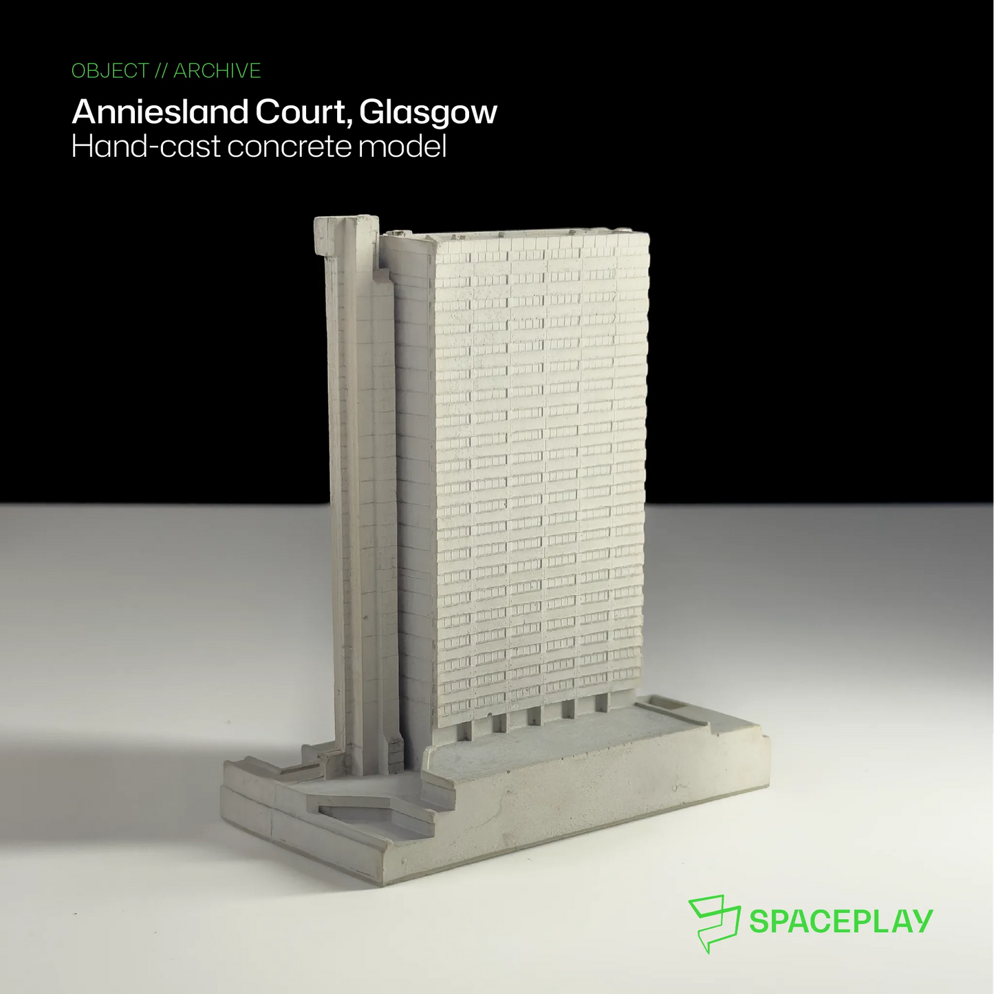 Anniesland Court, Glasgow – Miniature Concrete Model