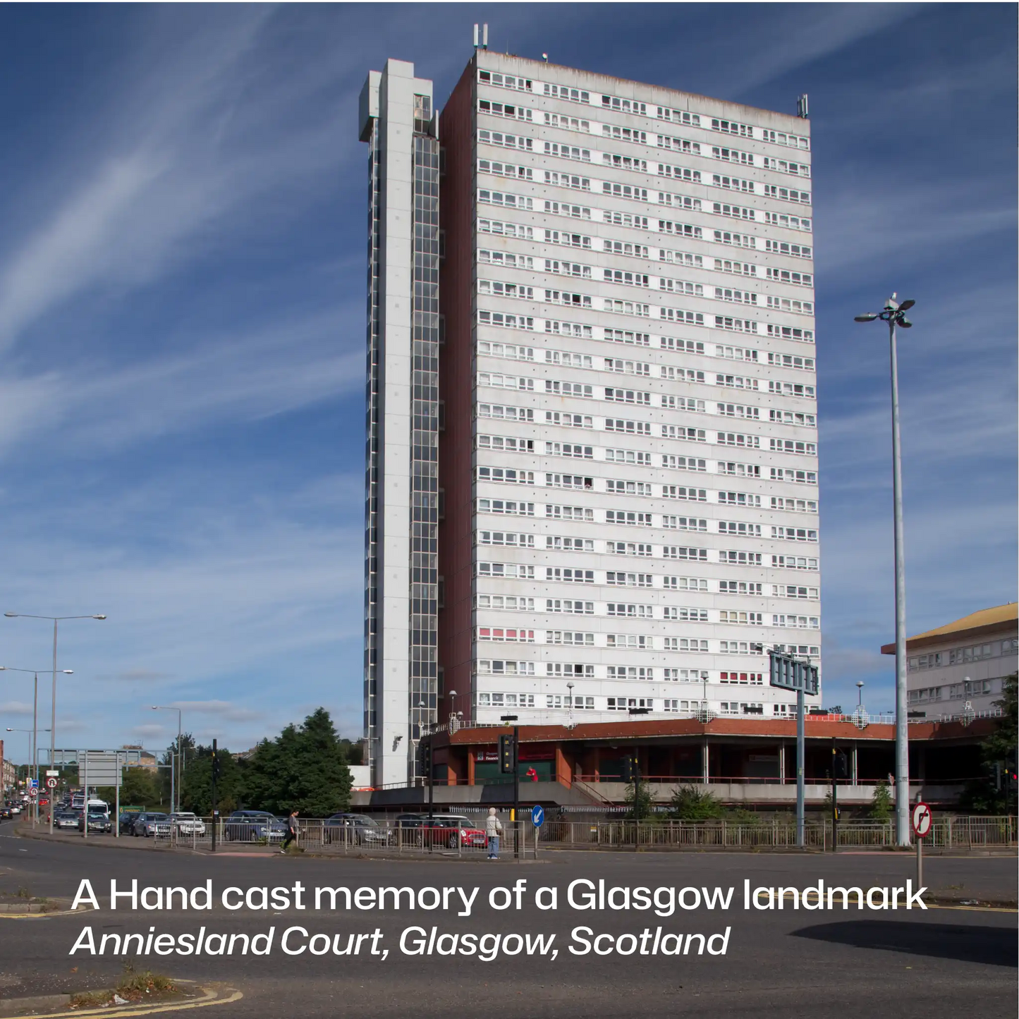 Anniesland Court, Glasgow – Miniature Concrete Model