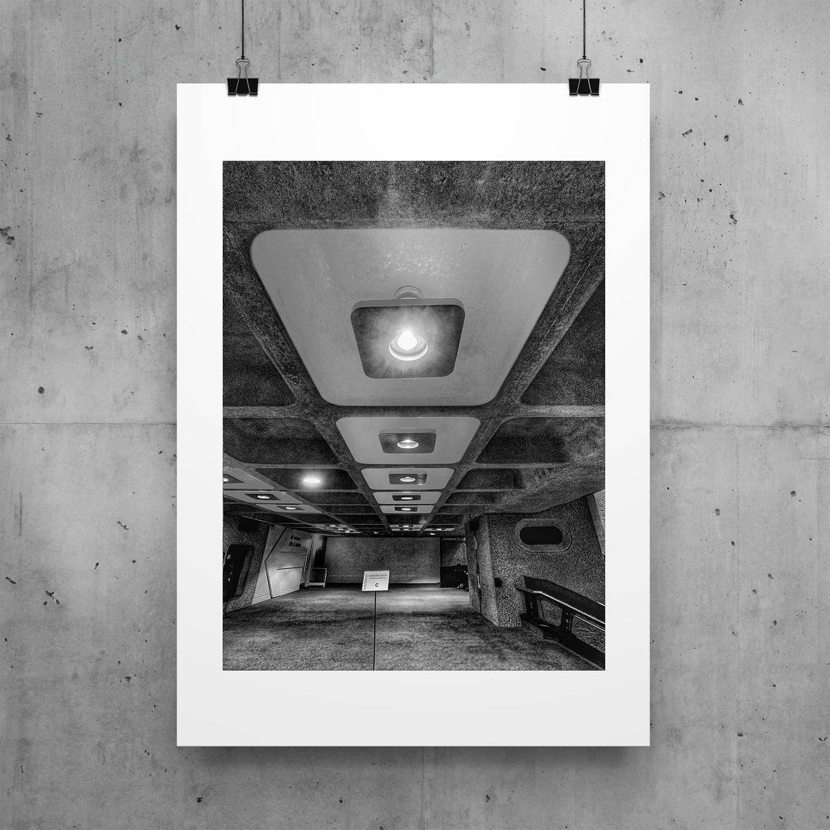PRINT: The Barbican Centre - Interior Ceiling