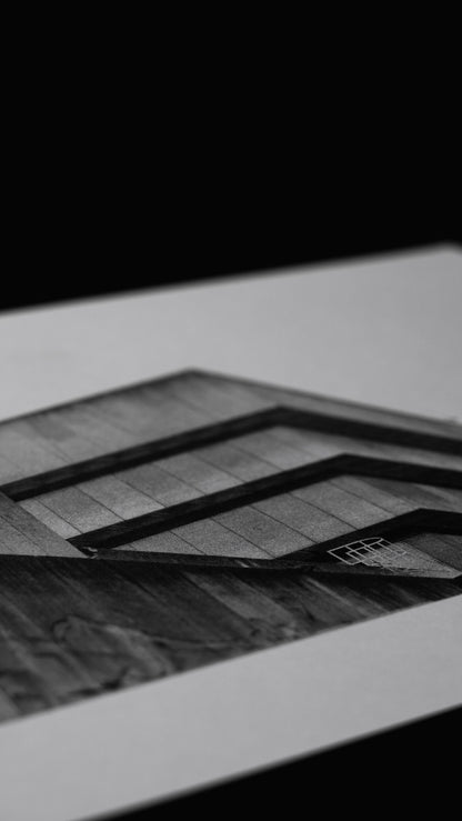 PRINT: Birmingham Central Library - Ziggurat Corner