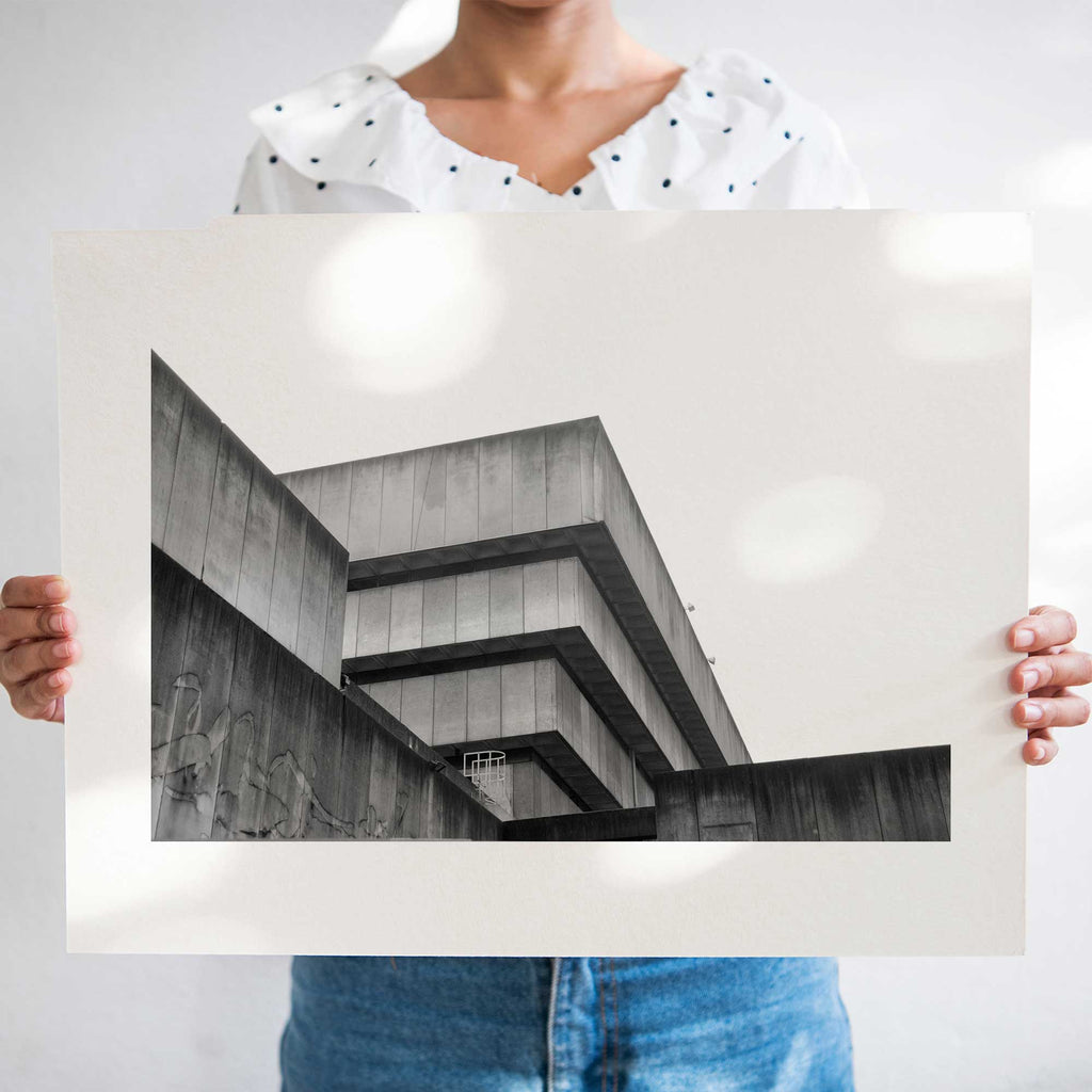 PRINT: Birmingham Central Library - Ziggurat Corner