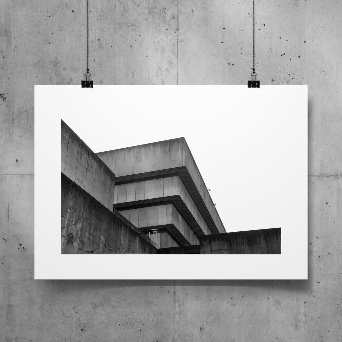 PRINT: Birmingham Central Library - Ziggurat Corner