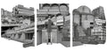 Cambridge Brutalist World – A3 Brutalist Collage Triptych