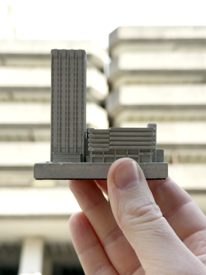 Castlemead Tower and Broadmead Car Park – Miniature Concrete Model
