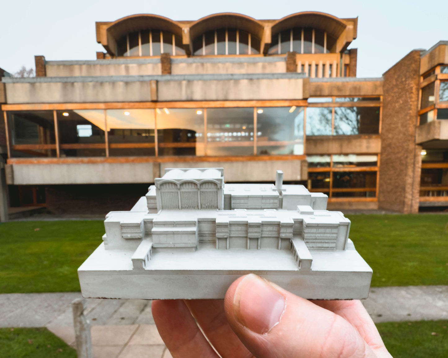 Churchill College, Cambridge – Miniature Concrete Model