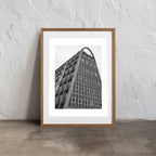 Hollings Building Risograph Print | A3 Black & White Brutalist Architecture Poster