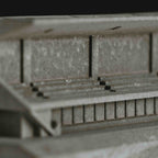 Netherdale Main Stand, Galashiels – Miniature Concrete Model