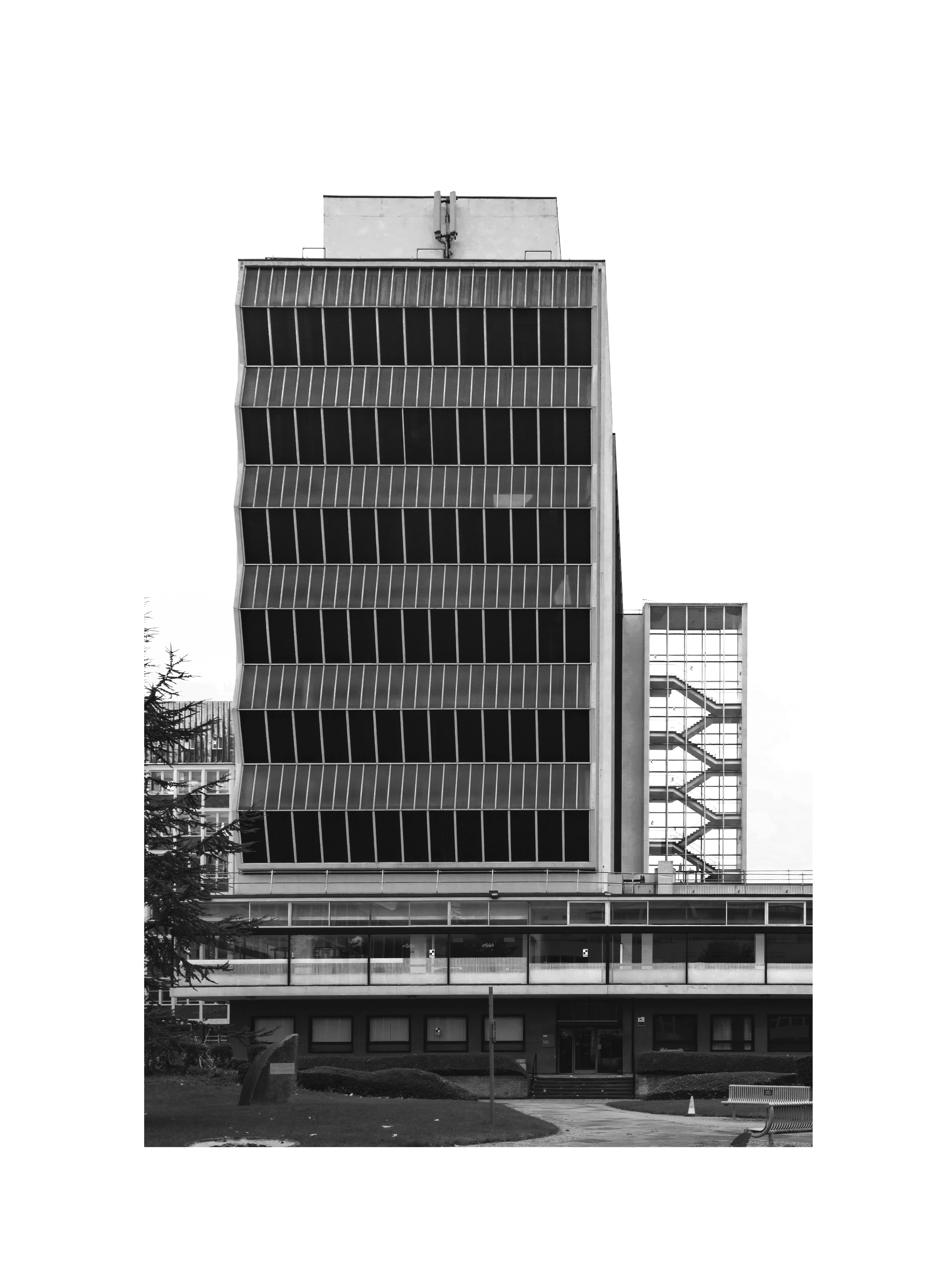 Renold Building Exterior with staircase (Digital Print) – Spaceplay