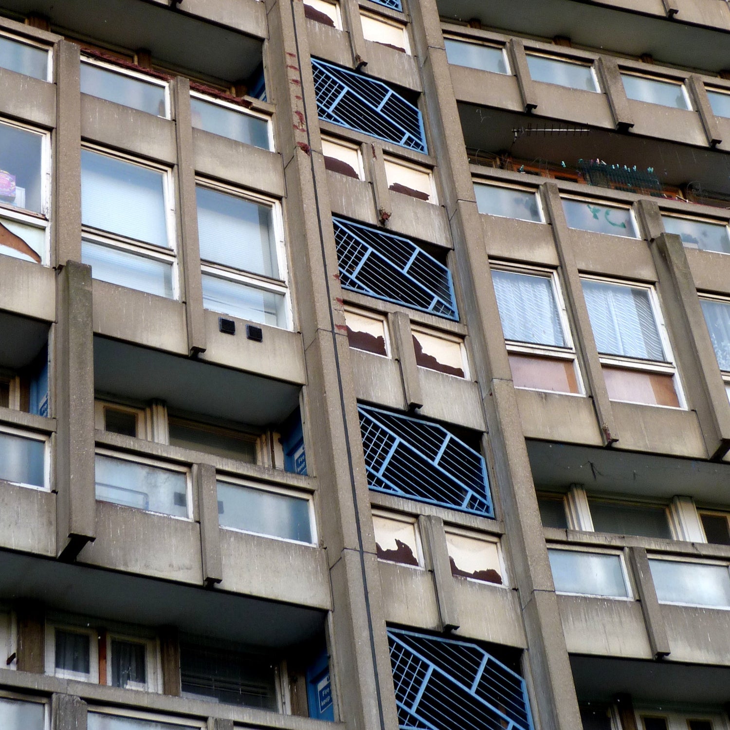 Robin hood Gardens Brutalist social housing in London by Alison and Peter Smithson