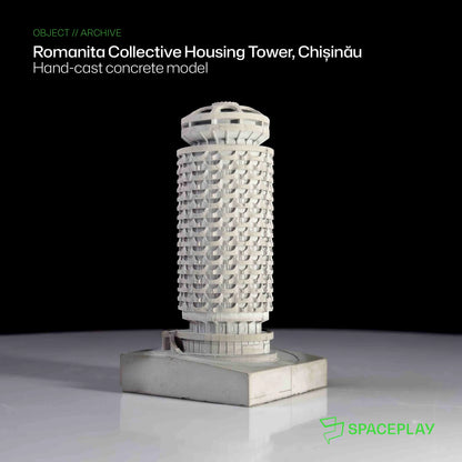 Romanita Collective Housing Tower, Chișinău – Miniature Concrete Model