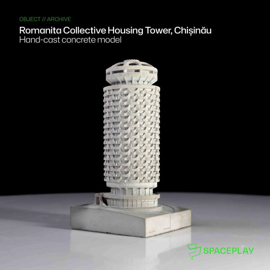 Romanita Collective Housing Tower, Chișinău – Miniature Concrete Model