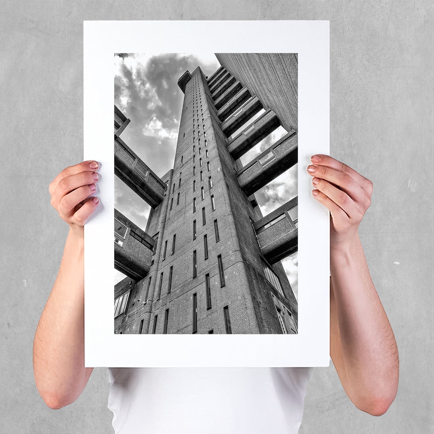 PRINT: Trellick Tower- Staircore Look Up