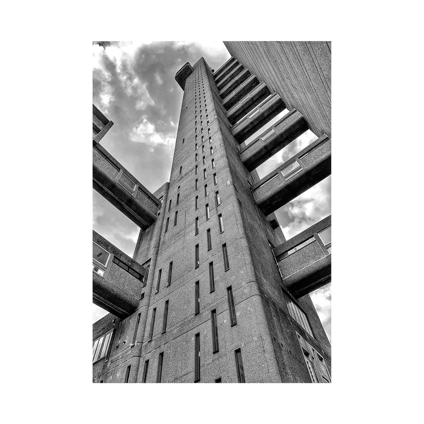 PRINT: Trellick Tower- Staircore Look Up