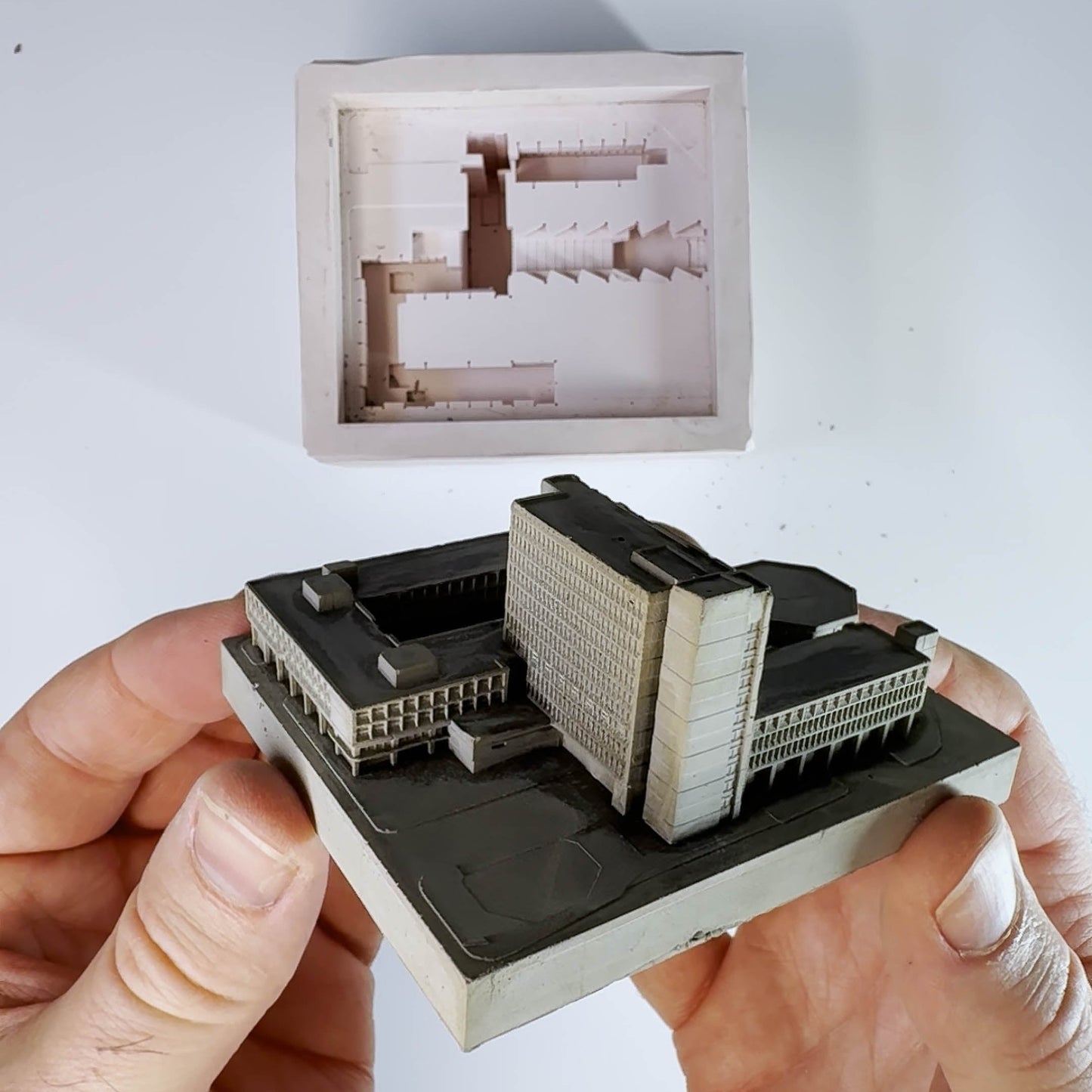 Anderston Bus Station – Miniature Concrete Model