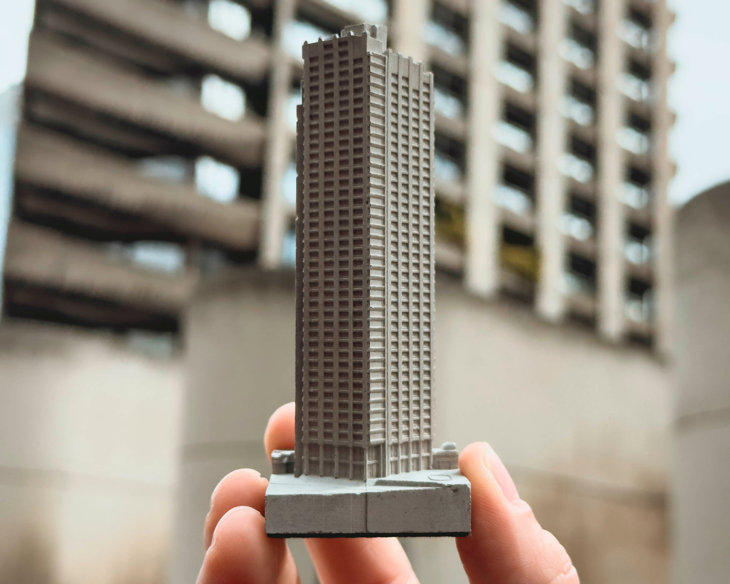 Cromwell Tower, Barbican Estate – Miniature Concrete Model