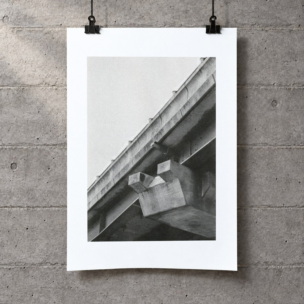 Spaghetti Junction Risograph Print — Beam Detail