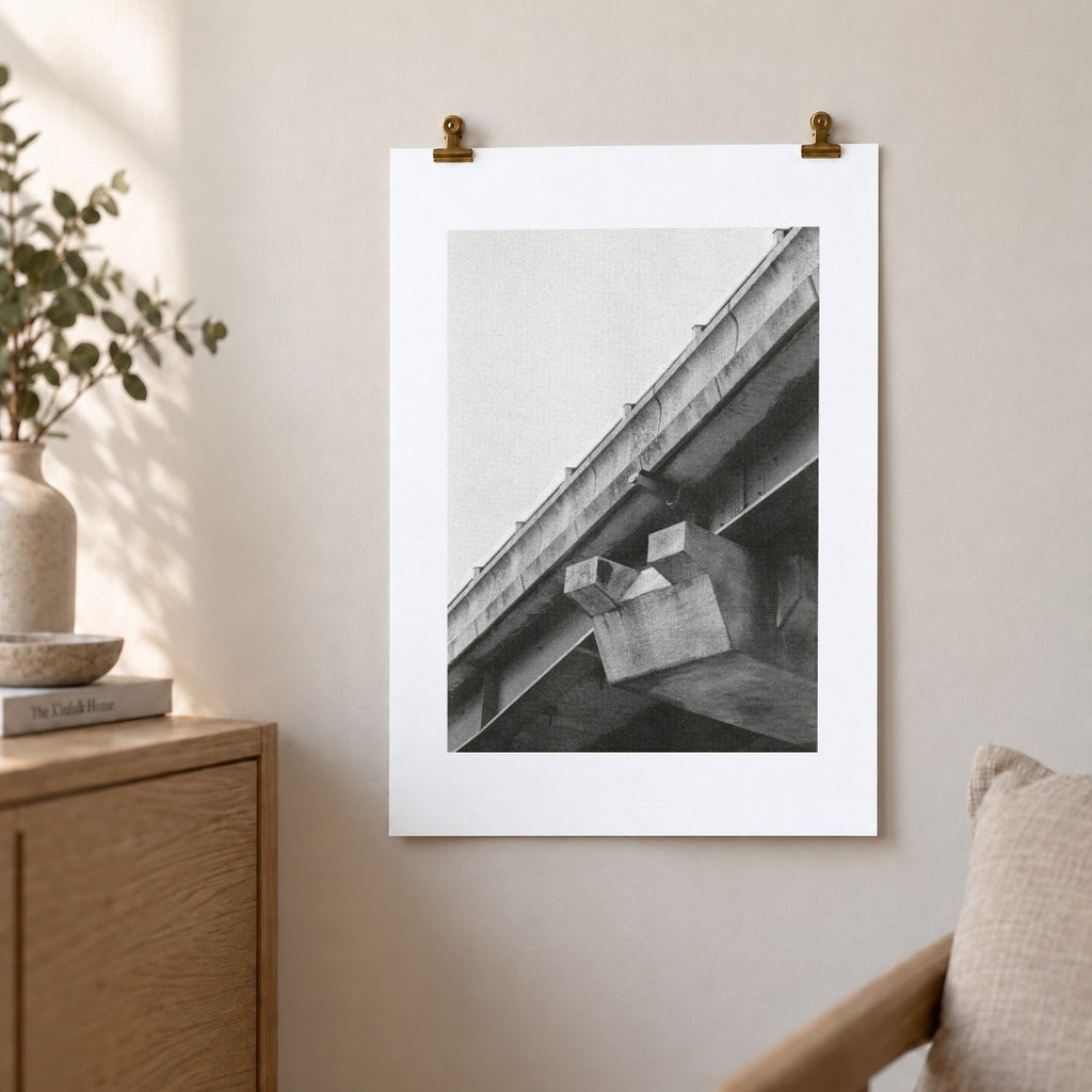 Spaghetti Junction Risograph Print — Beam Detail