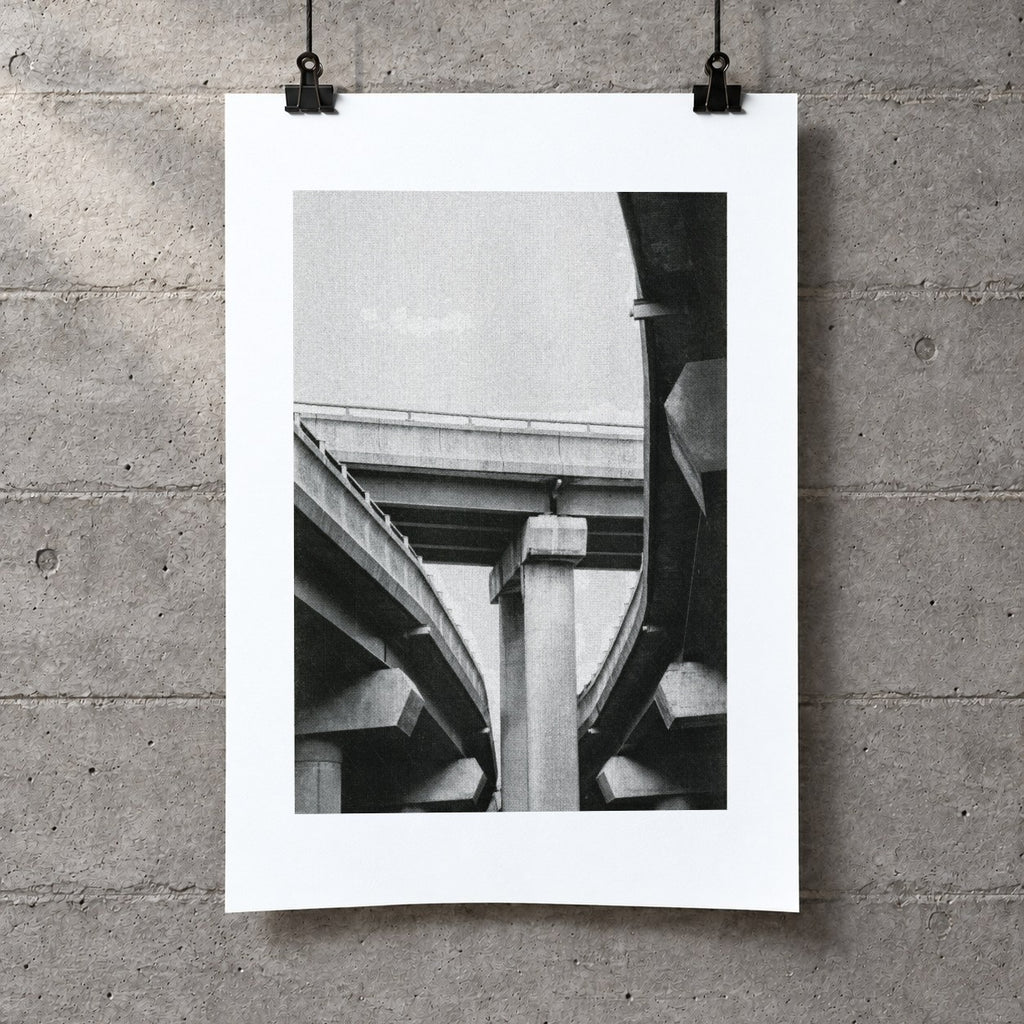 Spaghetti Junction Risograph Print — Caught in the Middle