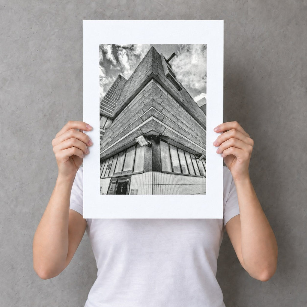 New Street Signal Box Risograph Print  — Corner Look-Up