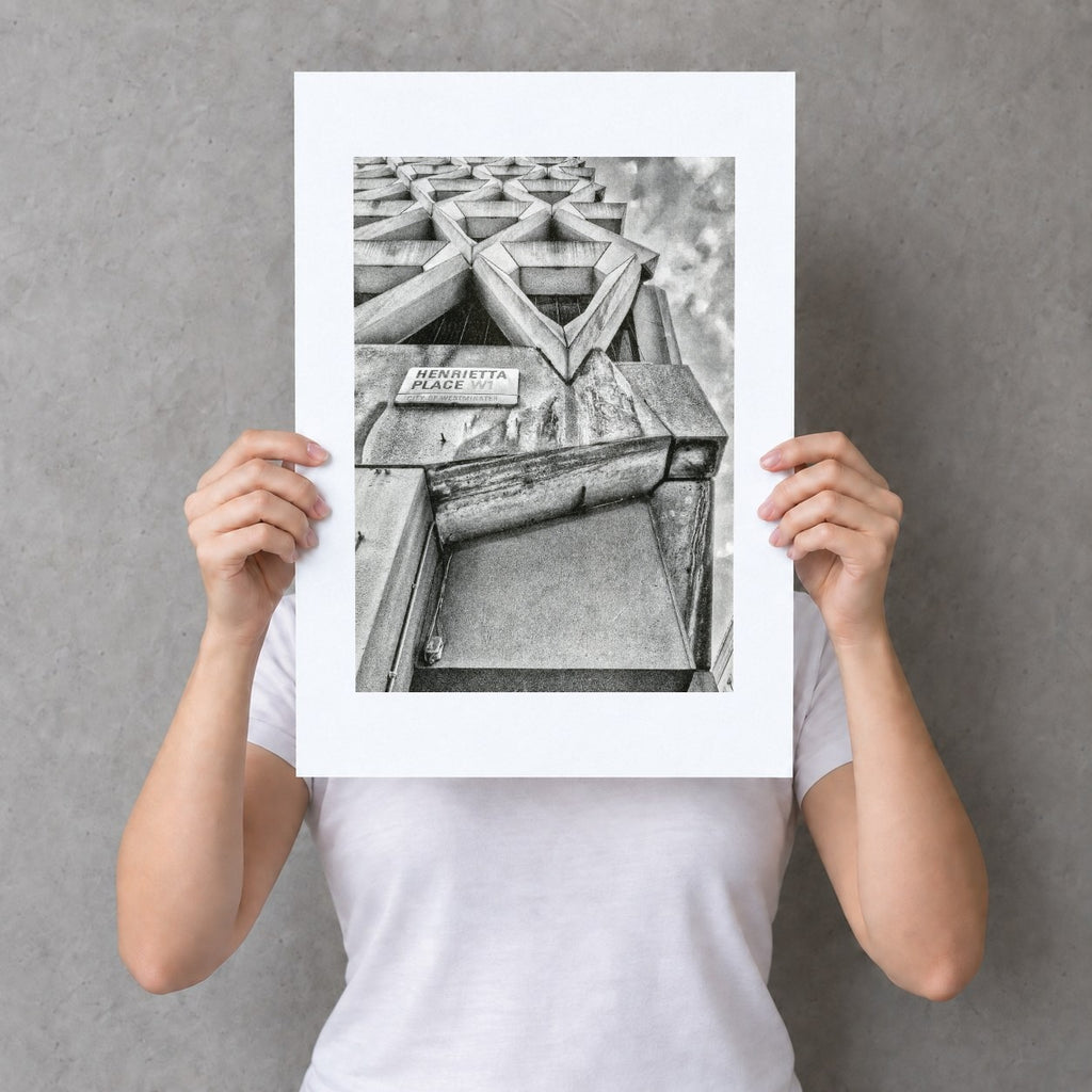 Welbeck Street Car Park Risograph Print — Corner Look-Up