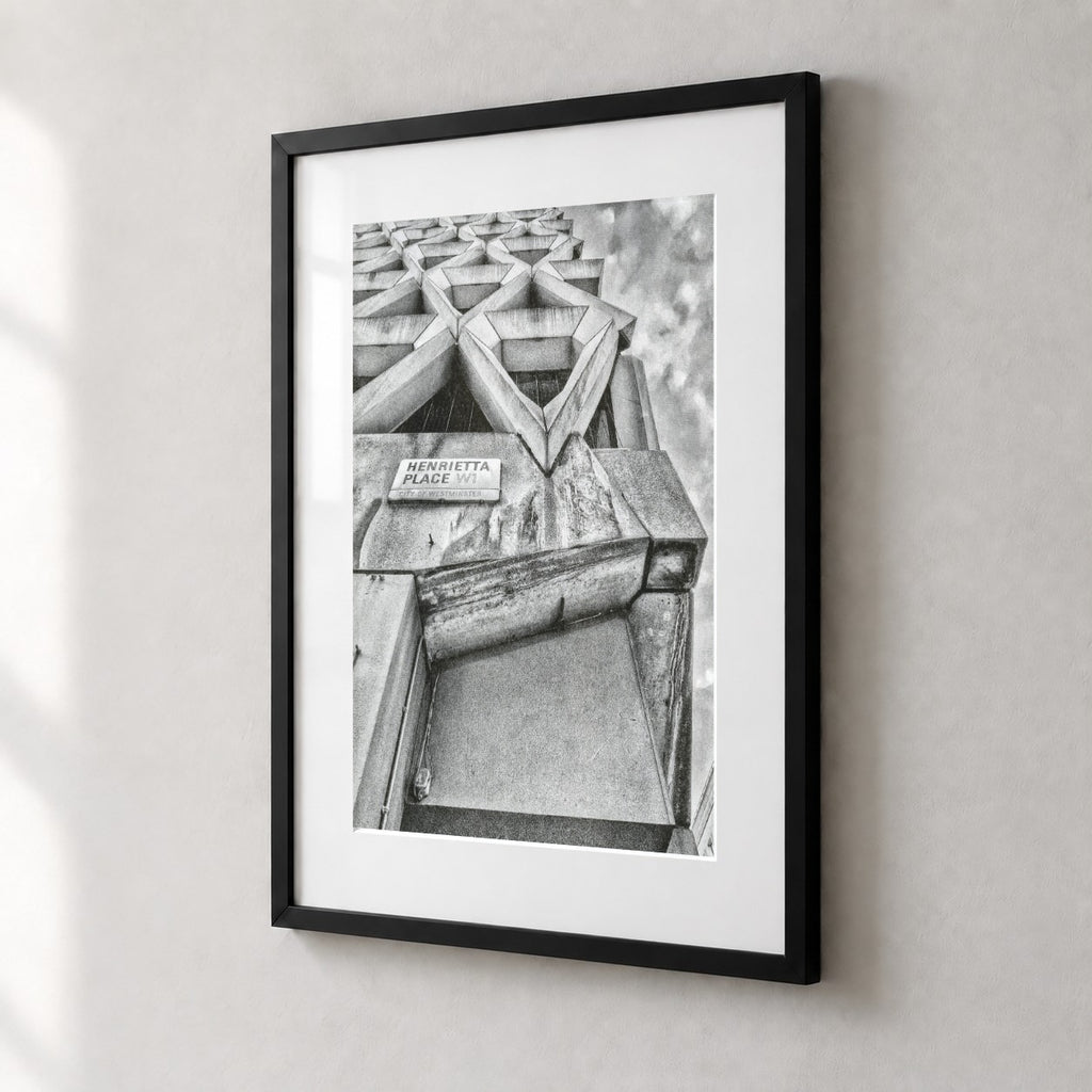 Welbeck Street Car Park Risograph Print — Corner Look-Up