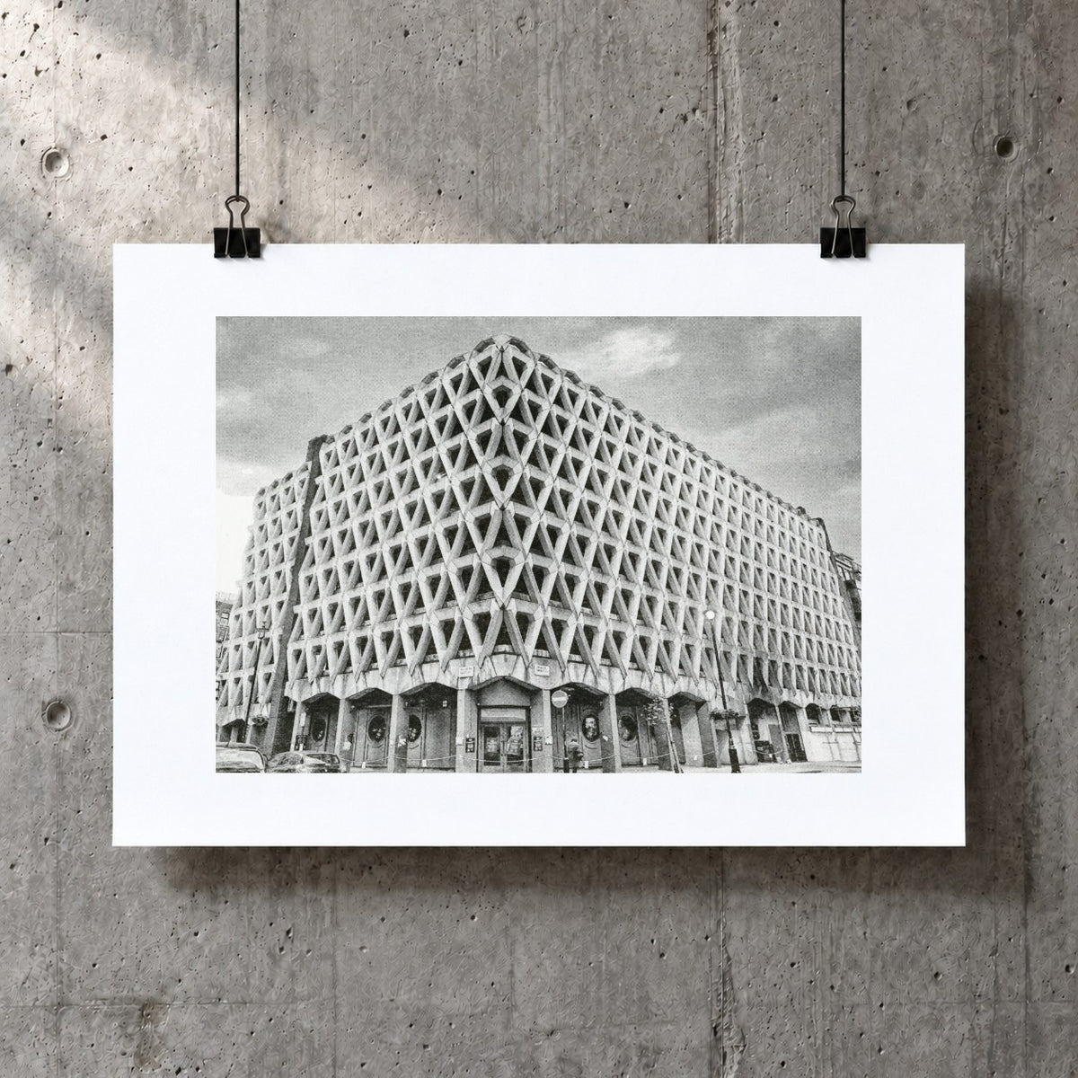 Welbeck Street Car Park Risograph Print — Street View