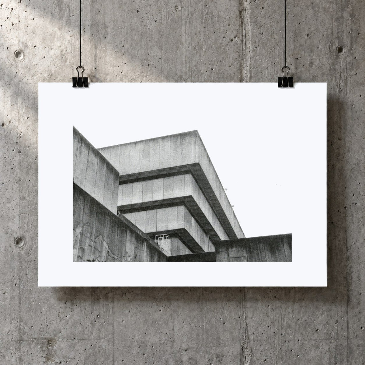 Birmingham Central Library Risograph Print — Ziggurat Corner