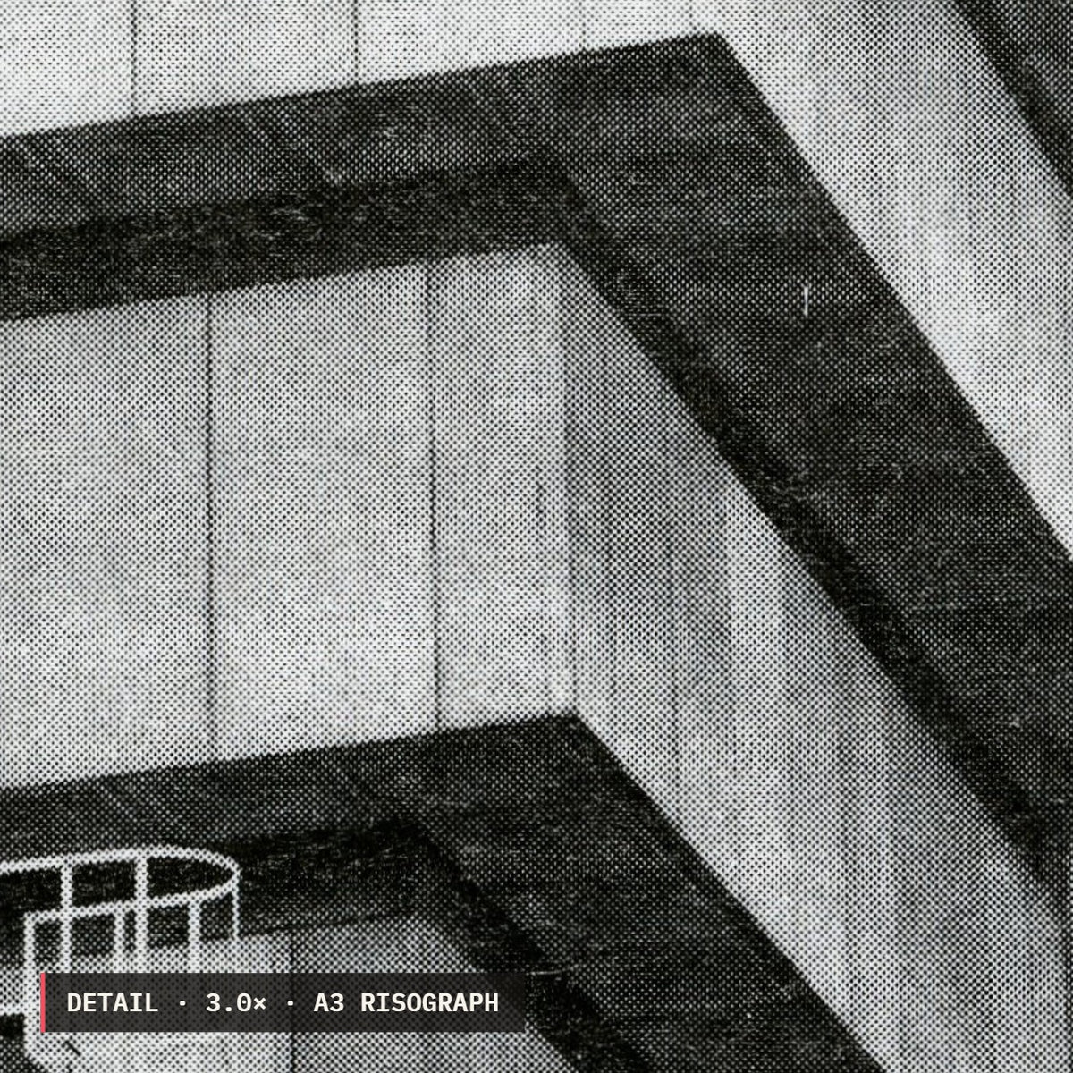 Birmingham Central Library Risograph Print — Ziggurat Corner