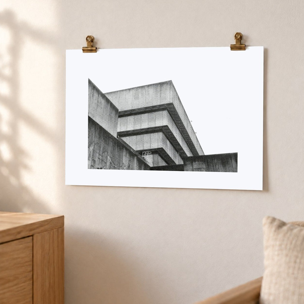 Birmingham Central Library Risograph Print — Ziggurat Corner
