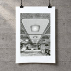 The Barbican Centre Risograph Print — Interior Ceiling