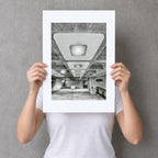 The Barbican Centre Risograph Print — Interior Ceiling