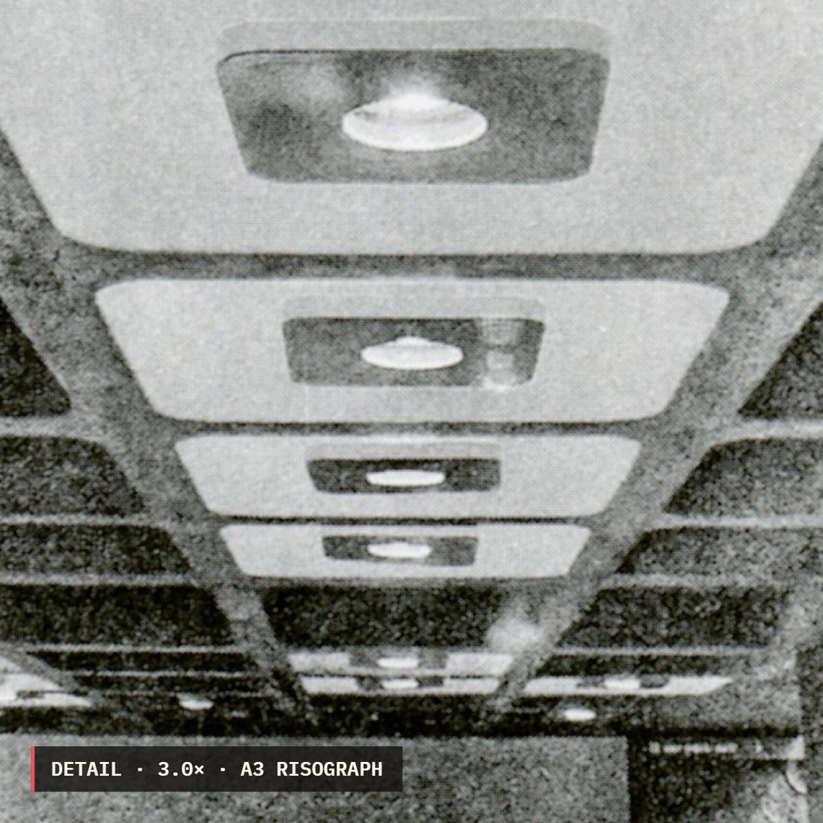 The Barbican Centre Risograph Print — Interior Ceiling