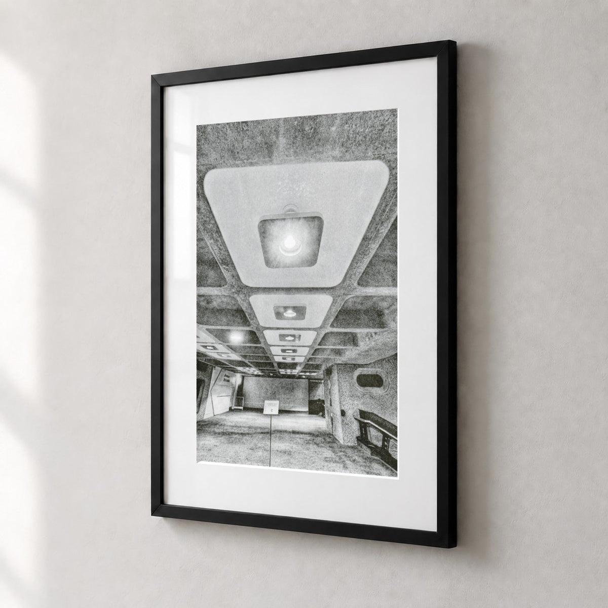 The Barbican Centre Risograph Print — Interior Ceiling