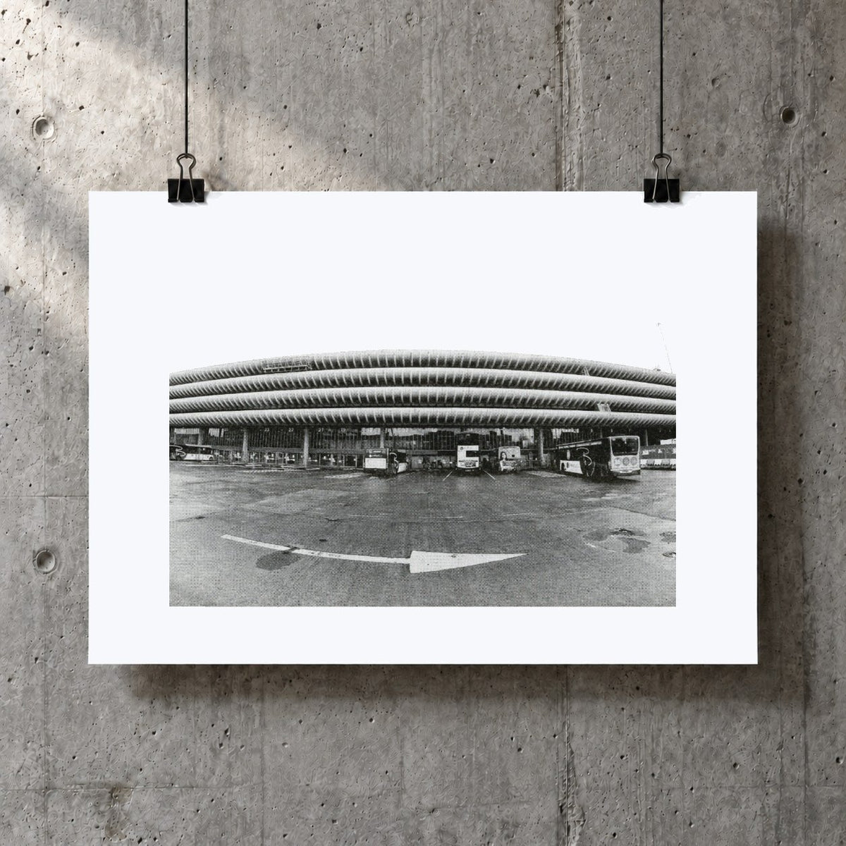 Preston Bus Station Risograph Print — Old Elevation
