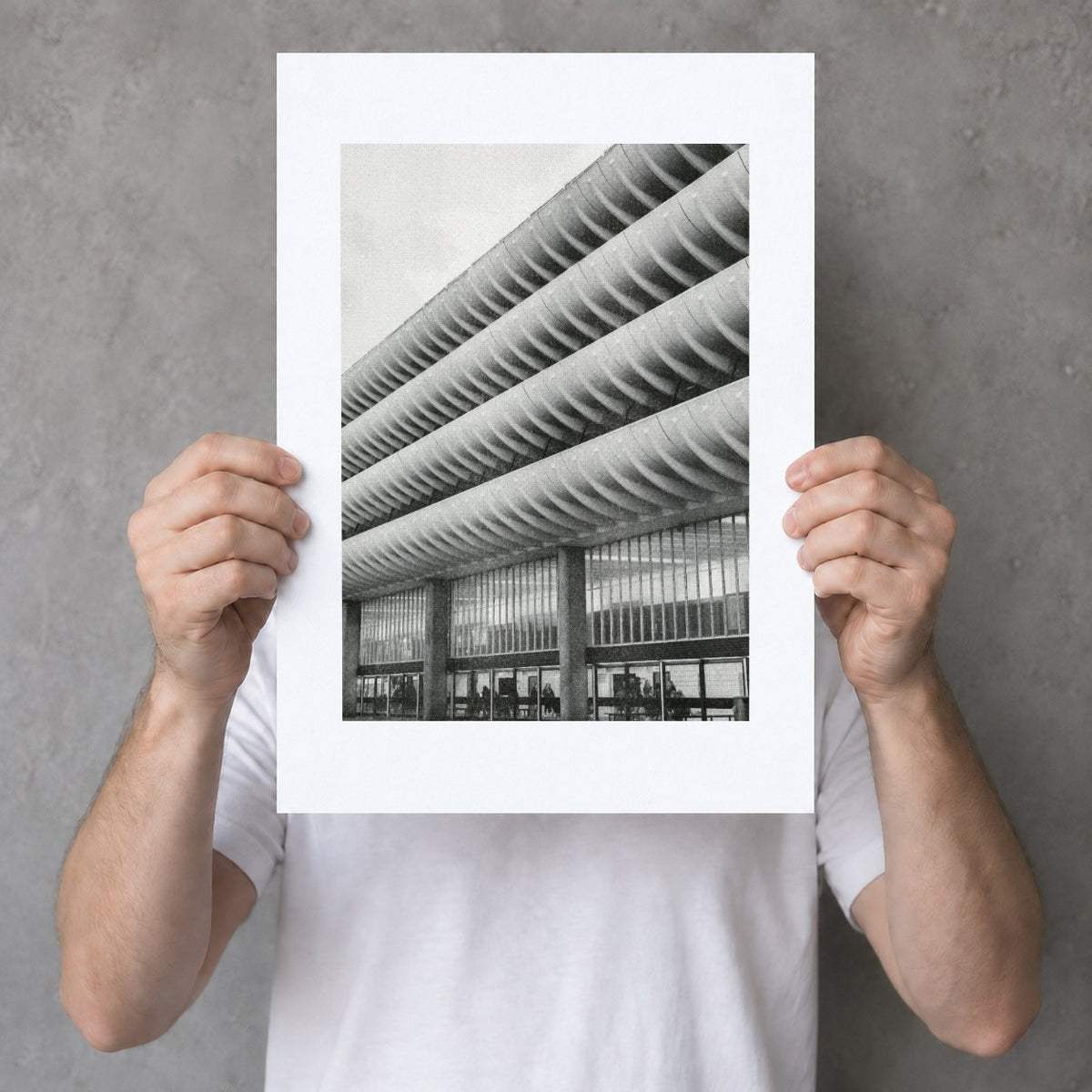 Preston Bus Station Risograph Print — Entrance Facade
