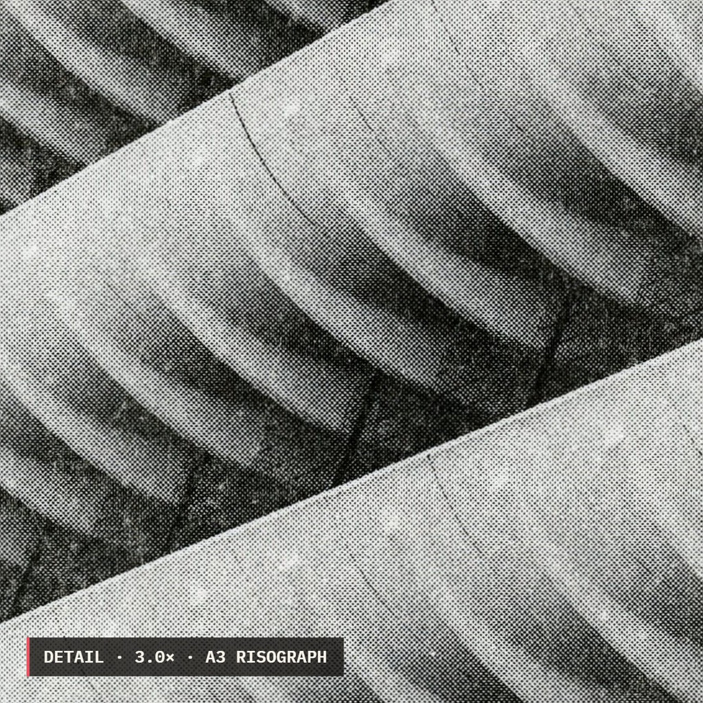 Preston Bus Station Risograph Print — Entrance Facade