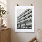 Preston Bus Station Risograph Print — Entrance Facade