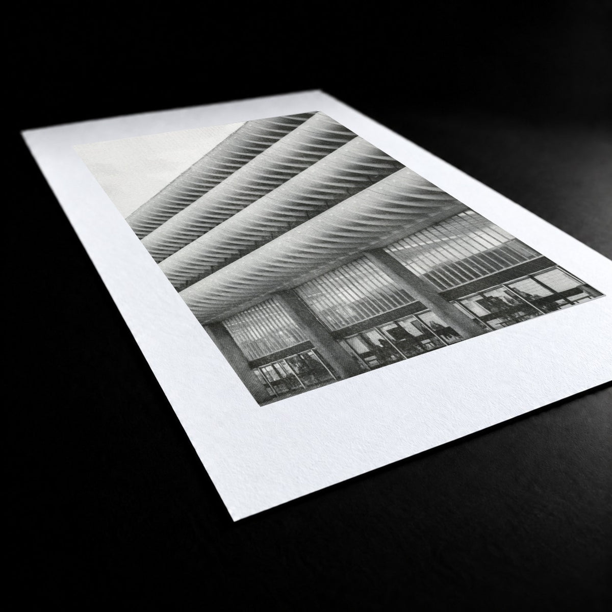 Preston Bus Station Risograph Print — Entrance Facade